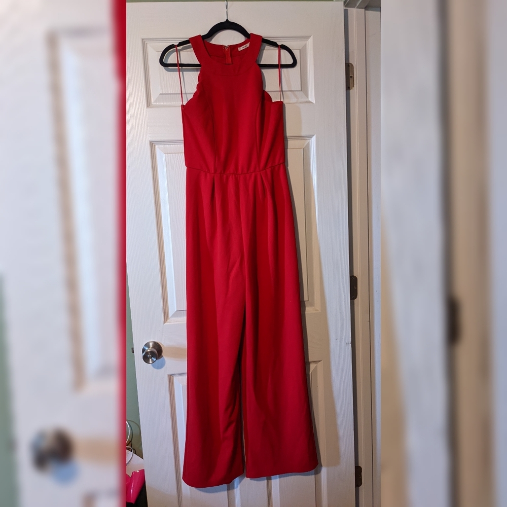 Lady in Red Jumpsuit